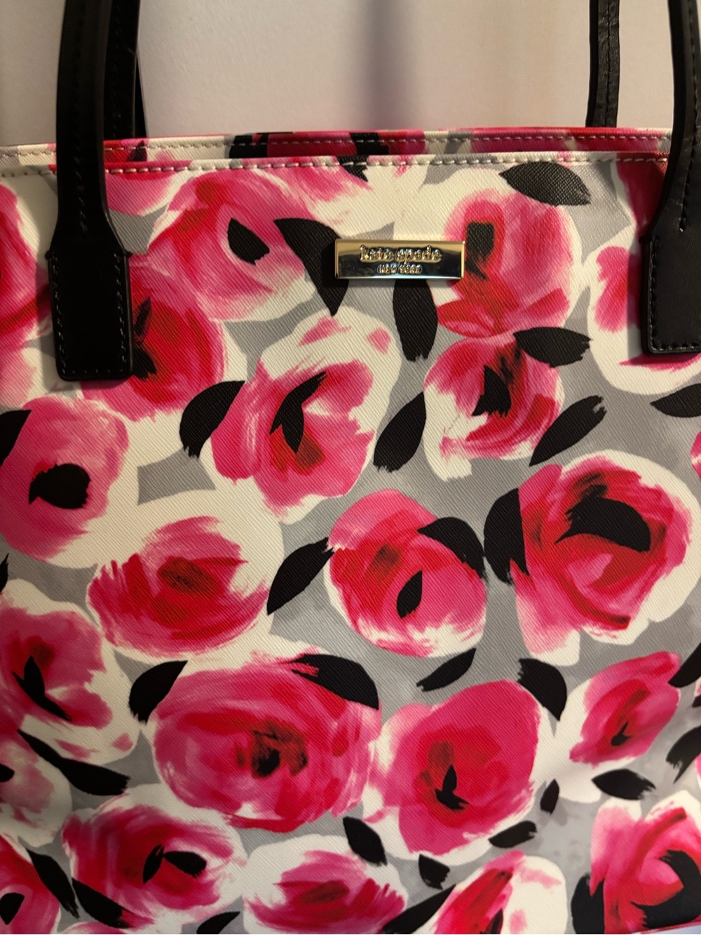 kate spade Pink & Black Floral Tote - Picture 4 of 7